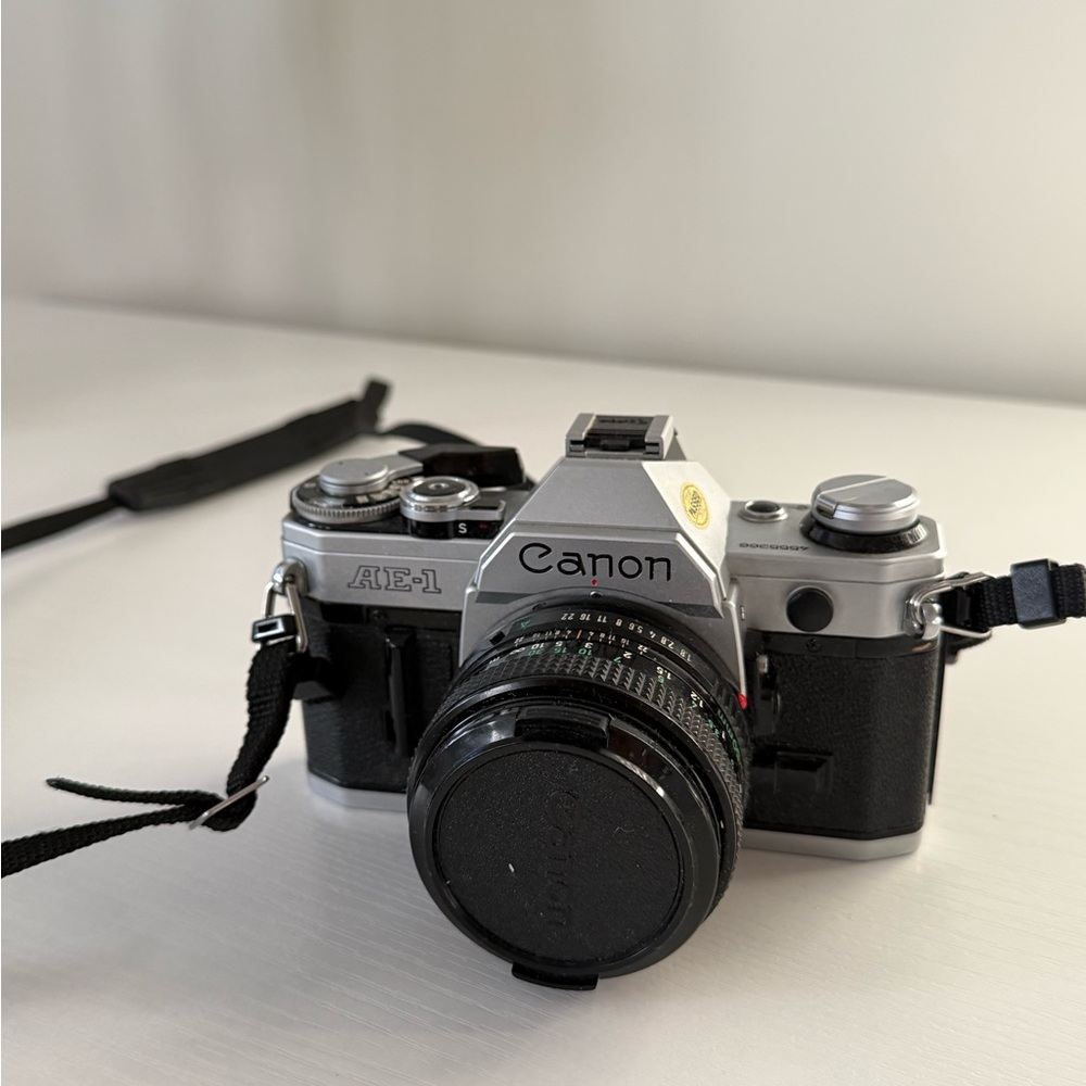 Canon AE-1 35mm film SLR camera with 50mm lens